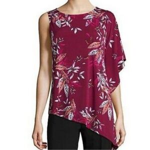 Worthington Women's Size L Floral Top Blouse
